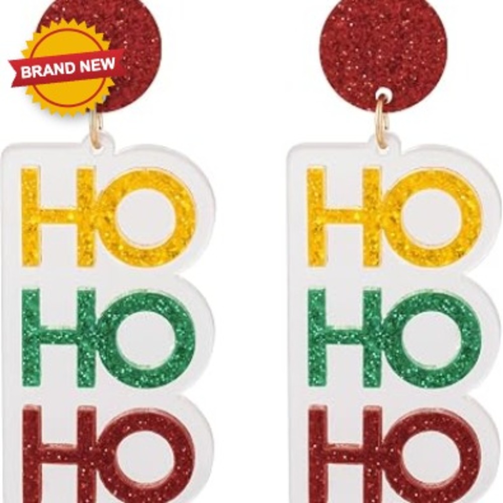SELOVO Earrings for Christmas HOHOHO Dangle Earrings Drop Earrings Green Red Yel